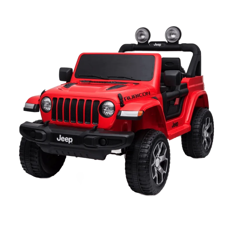 Jeep Wrangler Rubicon – rode kinderjeep 12V met Bluetooth